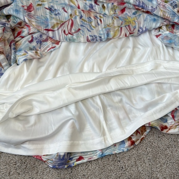 Melloday Floral Mini Sundress | Smocked Waist & Sleeves | Size S | Multicolor - Picture 8 of 11